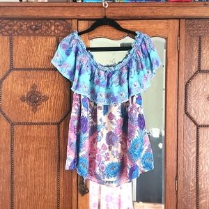 RESERVED Spell Siren Song off shoulder blouse Mermaid Med